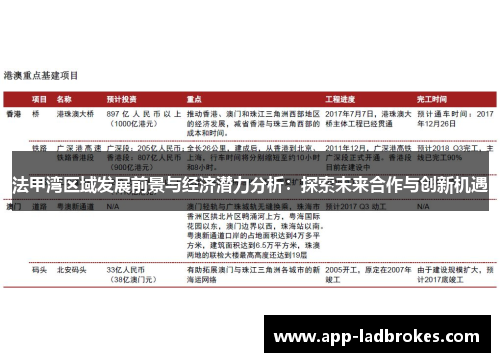 法甲湾区域发展前景与经济潜力分析：探索未来合作与创新机遇